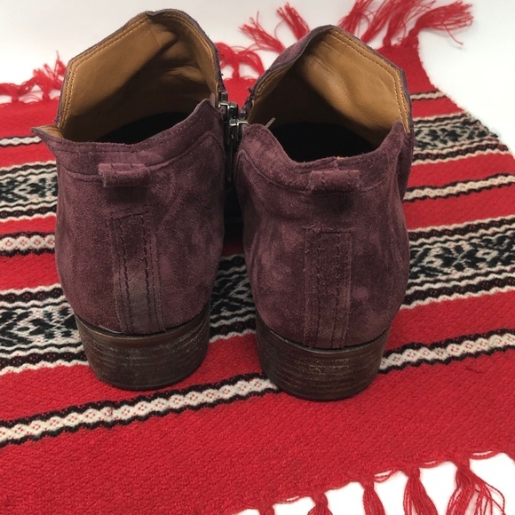 Franco Sarto A Paivley Purple Suede Booties 8M - Picture 4 of 8